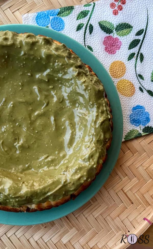 Cheesecake al pistacchio cotta al forno